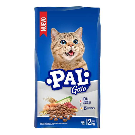 Alimento Para Gato Pal Gato Seco Sabor Pollo Croquetas 12 Kg