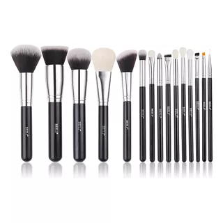 Set 15 Brochas Para Rostro Y Ojos Pelo Mixto Beili