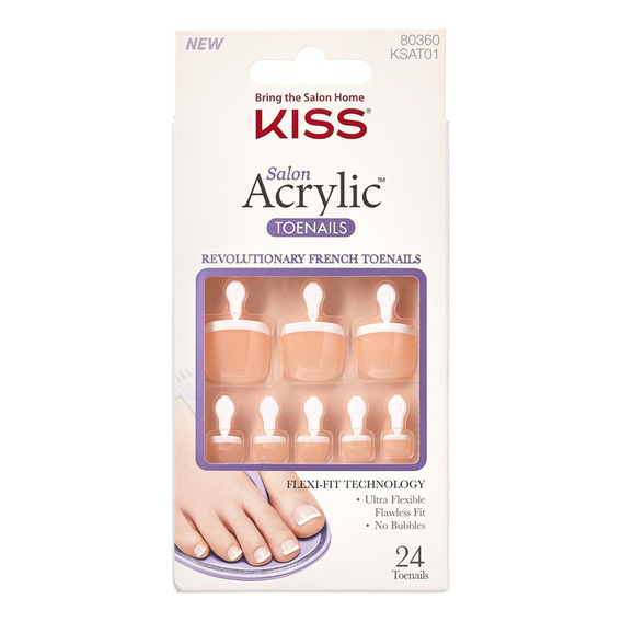 Uñas Kiss Postizas Para Pies Salon Acrylic Walk Away