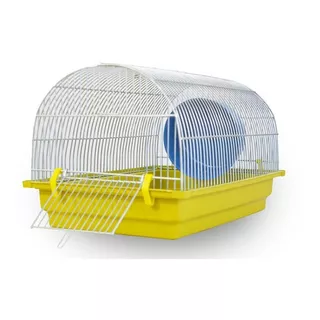 Gaiola Hamster N209 Pequena Zincada Prata Cor Amarela