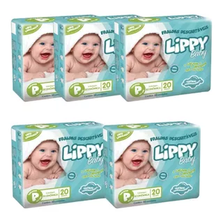 Kit 5 Pct Fralda Infantil Lippy Baby Un P/m/g/eg/xxg Atacado