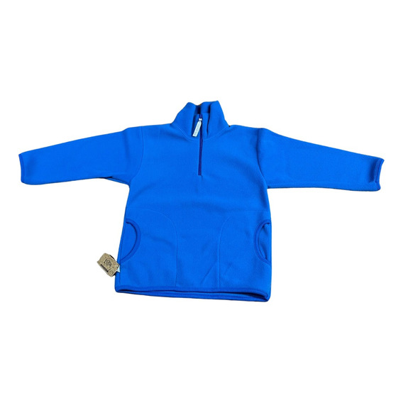 Buzo Micro Polar De Niño Cuello Polo Del Talle 4 Al 16