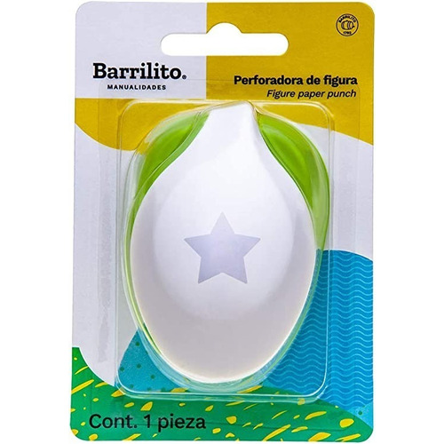 Perforadora De Figura Grande Barrilito Diseños Mix Scrapbook Color Blanco Forma De La Perforación Estrella