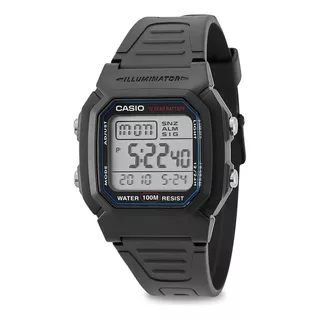 Relógio Casio W-800h-1 Masculino Digital Preto Cor Do Fundo Branco 