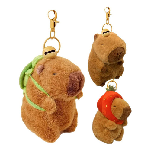 Llavero De Peluche De Capibara,3ps Juguetes Peluche Capibara Color 3pcs