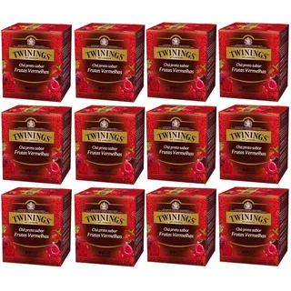 Chá Twinings Preto Frutas Vermelhas Kit 12 Caixas 120 Sachês