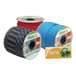 Corda Nylon 8mm Poliester 100metros Cinza Carreto Mudança