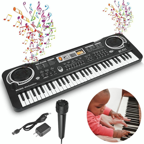 Teclado Electrónico 61 Teclado Musical Digital Para Niños