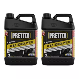 Cera Liquida Preta Para Piso Borracha - Pretita - 5l C/02un