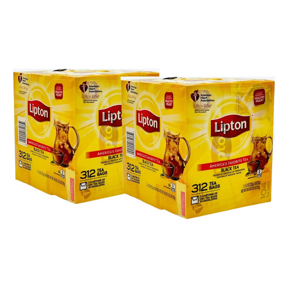 Te Negro Lipton 312uni X 2 Pack