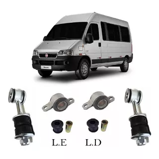 Kit 4 Bucha Bandeja Dianteira 2 Bieleta Fiat Ducato 97 A 17