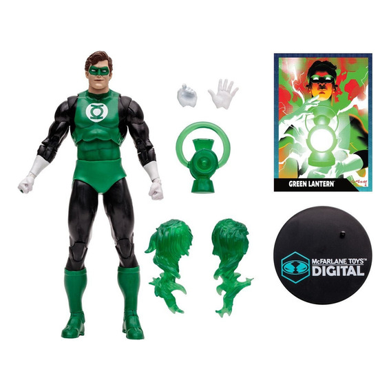 Green Lantern Hal Jordan Silver Age Dc Direct Wave 1 Action Figure With Mcfarlane Toys Digital Collectible Coleccion Linterna Verde Muñeco Para Niños Chicos Juguete Figura De Accion Articulada Premium
