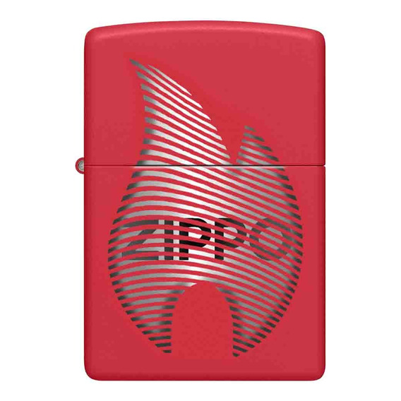 Encendedor Zippo Rojo Diseño Flama Y Letras Zippo