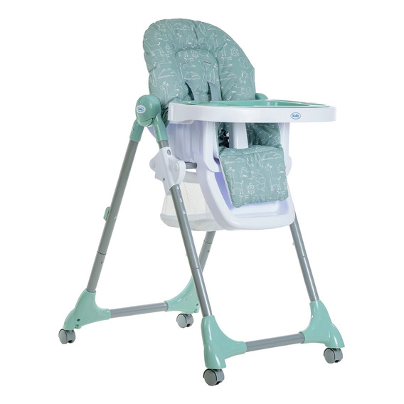 Silla De Comer Plegable Bebé Alturas Posiciones Kiddy Snack Color Verde