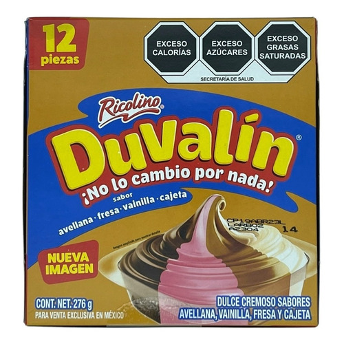 Duvalin Avellana Fresa Vainilla Y Cajeta 12 Pz