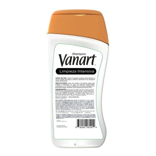 Shampoo Vanart Limpieza Intensiva 600 Ml - Ml A $31