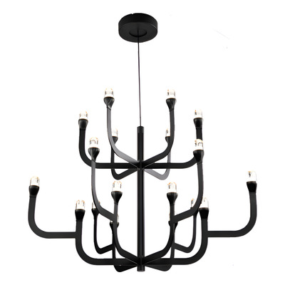 Colgante Araña Brazos Planos Jey-18 Negra Diseño Gmg Negro