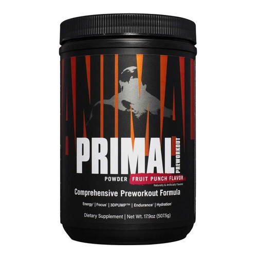 Pre Entreno Universal Animal Primal 25 Serv Sabor Ponche De Frutas