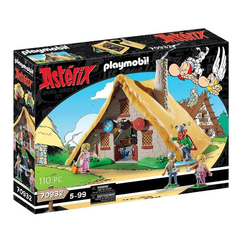 Figura Armable Playmobil Astérix Cabaña de Abraracúrcix 110 Piezas 3+