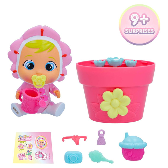 Muñeca Cry Babies Magic Tears Playset Happy Flowers Original