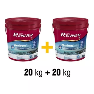 Membrana Liquida Renner 400% Elasticidad 20kg + 20kg Color Blanco