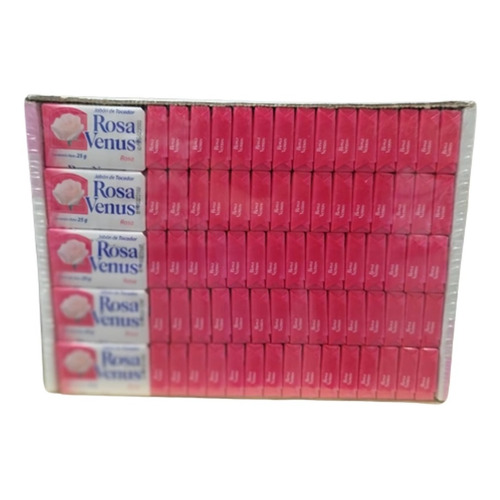 Jabón Rosa Venus Caja Con 100 Piezas 25gr Cada Uno