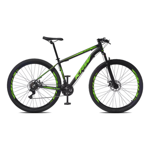 Bicicleta Montaña R29 K3.0 Cuadro Aluminio Shimano - El Rey Color Negro-verde Tamaño Del Cuadro L