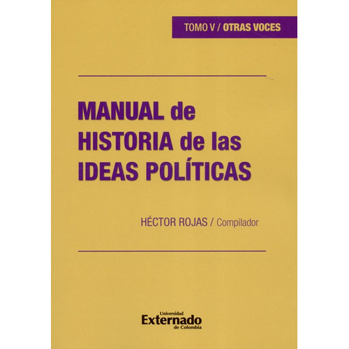 Libro Manual De Historia (v) De Las Ideas Politicas