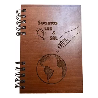 Cuaderno A5 Tapa Madera - Seamos Luz