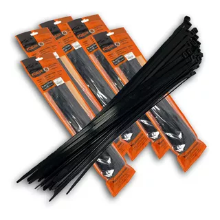 Kit 250 Abraçadeiras De Nylon Preta Foxlux 37cm X 7,0mm