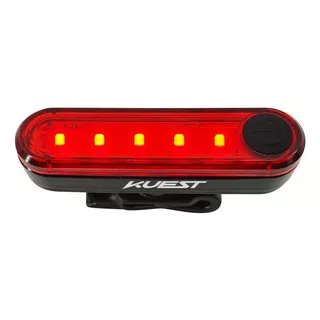 Luz Trasera Recargable Para Bicicleta Kuest Resiste Agua Usb Color Negro