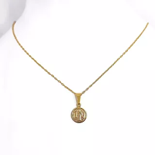 Collar Medalla San Benito Enchapado Oro 18k