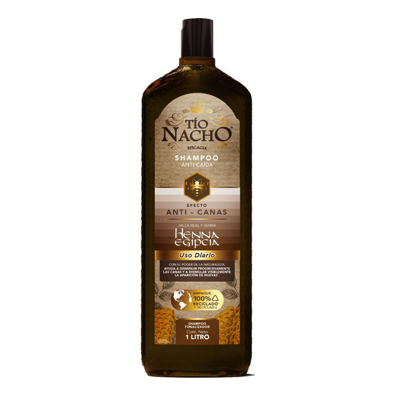 Tío Nacho Shampoo Anti Canas Henna Egipcia Litro