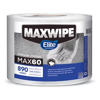 Elite Maxwipe Paños De Limpieza Max60 890 Unid