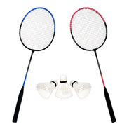 Kit Badminton 2 Raquetes + 2 Petecas Pronta Entrega