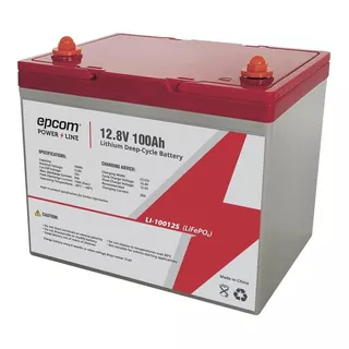 Batería De Litio 12.8v 100ah Lifepo4 Ciclo Profundo / Epcom-