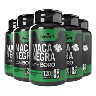 5 Maca Peruana Com Boro Forcevit 120 Caps L!bido  Disposicao