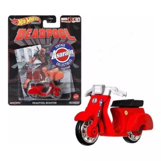 Deadpool Scooter Marvel Retro Premium Hot Wheels 1/64