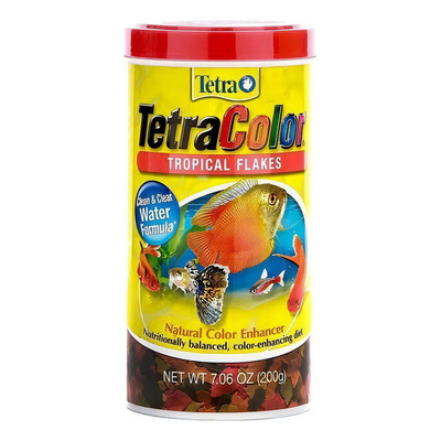 Alimento En Hojuelas Escamas Tetra Color Para Peces En Acuarios Y Peceras En Tarro De 200gr 7,06 Oz