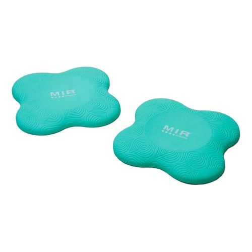 Pack 2 Almohadillas Pads Protectores Rodillas Codos Yoga Gym Color Celeste