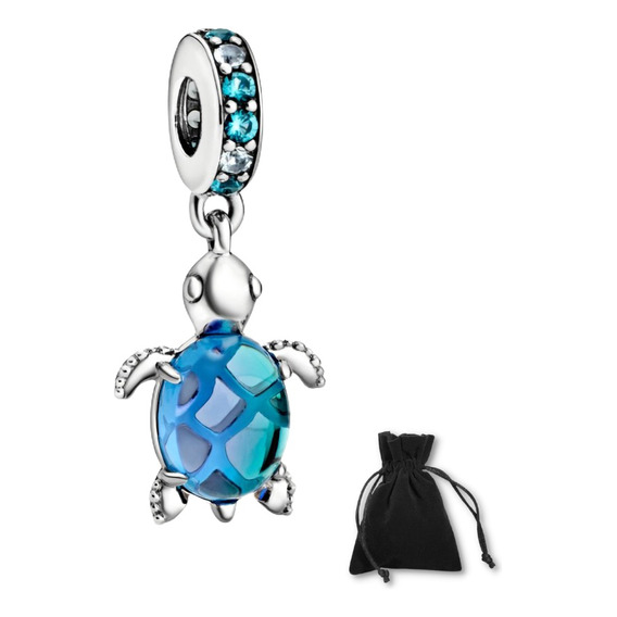 Charm Tortuga Colección Mar Plata 925 Compatible Con Pulsera