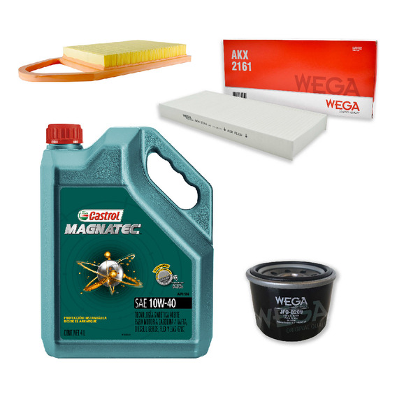 Kit 3 Filtros + 4l Aceite Castrol 10w40 Toyota Etios 1.5 16v