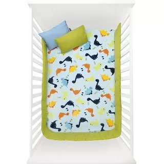 Cobertor Para Bebe Chiqui Mundo Ligero Viajero 70*108cm Color Diseño Diseño De La Tela Dinos