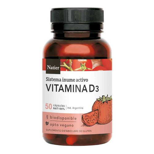 Vitamina D3 Natier - 50 Capsulas