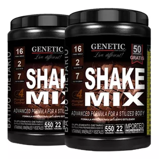 Batido Diet Shake Mix Reemplaza Comida Control Peso Genetic