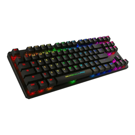 Teclado Mecánico 3dfx Zearbhall Gamer Qwerty Rgb Mlab Color del teclado Negro