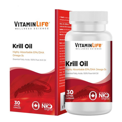 Aceite De Kril Omega 3 - Vitamin Life - 30 Cápsulas