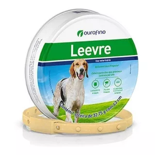 Coleira Antiparasitário Para Pulga Ourofino Leevre Para Cão Cor Creme