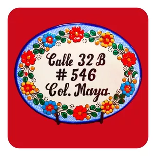 Placa Talavera Poblana Personalizada Especial 22x17 Cm Plc