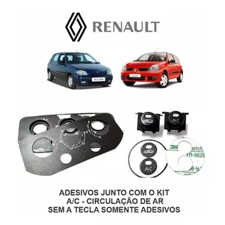 Adesivo 3m Comando Ar Condicionado Renault Clio 99/11 2botão